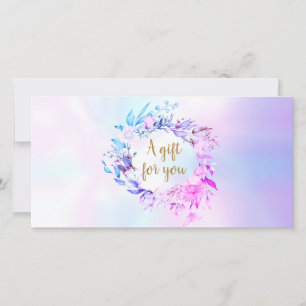 Carte Rose Garland Script Certificat cadeau d'affaires