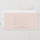 Carte Rose Garland Script Certificat cadeau d'affaires (Dos)