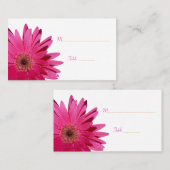 Carte Rose Gerbera Daisy White Place (Devant / Derrière)