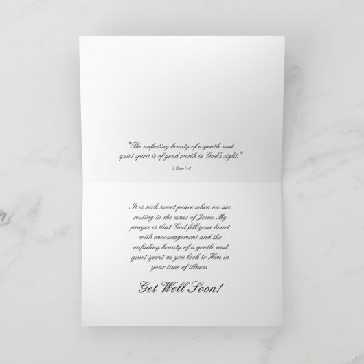 Carte rose Get Well (Intérieur)