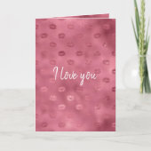 Carte Rose Glitzy Lips Love (Devant)