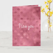 Carte Rose Glitzy Lips Love (Fleur jaune)