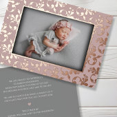 Carte rose Gold Delicate Faire-part de naissance F