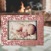Carte rose Gold Faire-part de naissance Foil