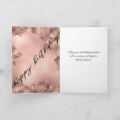 Carte Rose Gold Faux Foil 18e anniversaire (Intérieur)