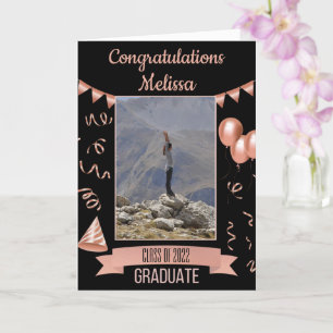 Carte Rose Gold Félicitations Diplôme