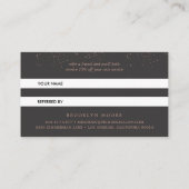 Carte rose Gold Floral Logo de référence (Dos)