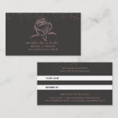 Carte rose Gold Floral Logo de référence (Devant / Derrière)