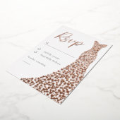 Carte rose Gold Foil Bride ou RSVP Anniversaire (Rotation)