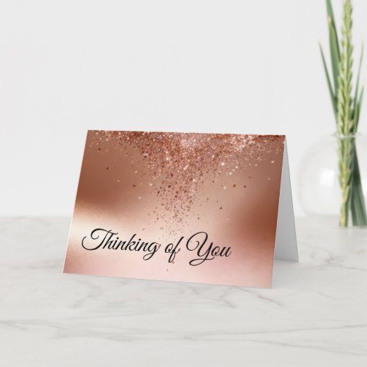 Carte  Rose Gold Glitter Drip Sympathy (Devant)