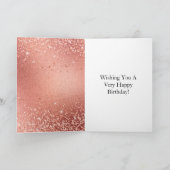 Carte Rose Gold Glitzy Parties scintillant étincelante A (Intérieur)