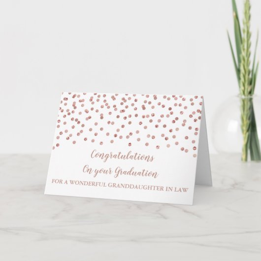 Carte Rose Gold Grandgirl en droit (Devant)