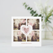 Carte Rose Gold Heart Fille tendance Tous les anniversai (Debout devant)