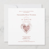 Carte Rose Gold Heart Fille tendance Tous les anniversai (Dos)