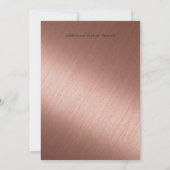 Carte Rose Gold Metallic Look Budget Wedding Invite (Dos)