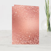 Carte Rose Gold Pailleté Anniversaire (Dos)