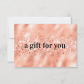 Carte Rose Gold Parties scintillant Certificat cadeau d' (Devant)