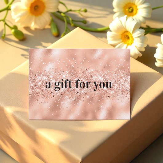 Carte Rose Gold Parties scintillant Certificat cadeau d'