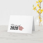 Carte Rose Gold Parties scintillant Classe de Graduation (Fleur jaune)