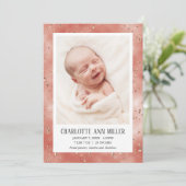 Carte rose Gold Parties scintillant Faire-part de  (Debout devant)