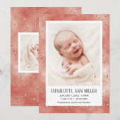 Carte rose Gold Parties scintillant Faire-part de  (Devant / Derrière)