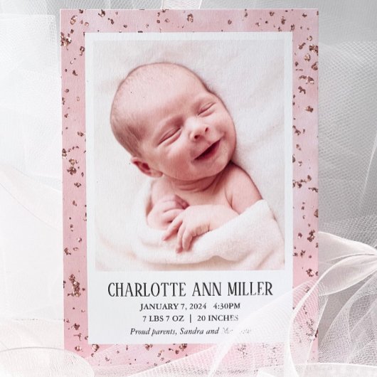 Carte rose Gold Parties scintillant Faire-part de