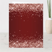 Carte Rose Gold Parties scintillant noir rouge Ombre heu (Dos)