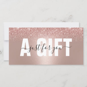 Carte Rose Gold Parties scintillant Salon et certificats