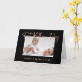 Carte Rose Gold | Photo de la première fête des mères en (Fleur jaune)