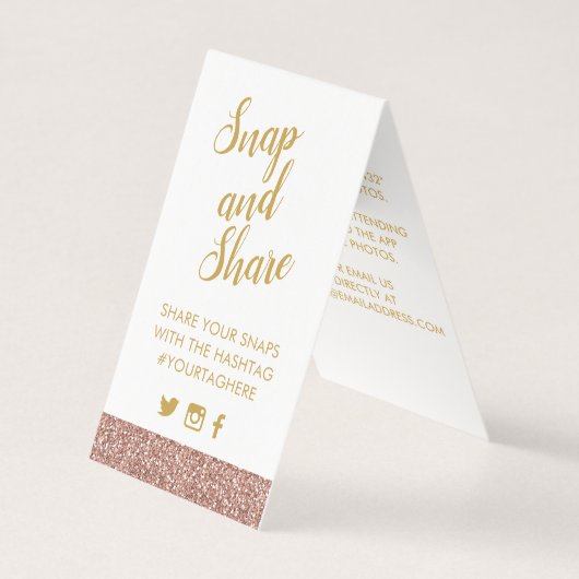 Carte rose Gold Pink Parties scintillant Party Has (Front)