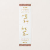 Carte rose Gold Pink Parties scintillant Party Has (Outside Unfolded)