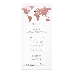 Carte rose Gold Pink World Carte Carton amovible C