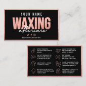 Carte rose Gold Waxing Aftercare (Devant / Derrière)