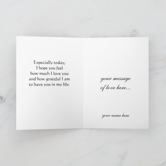 Carte rose gothique simple de Saint-Valentin (Intérieur)