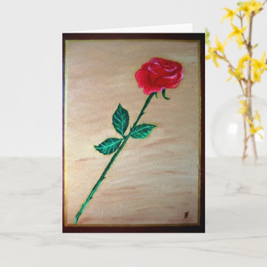 Carte Rose - GreetingCard (Fleur jaune)
