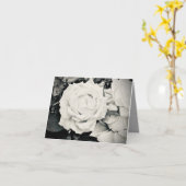 Carte Rose grise délavée (Fleur jaune)