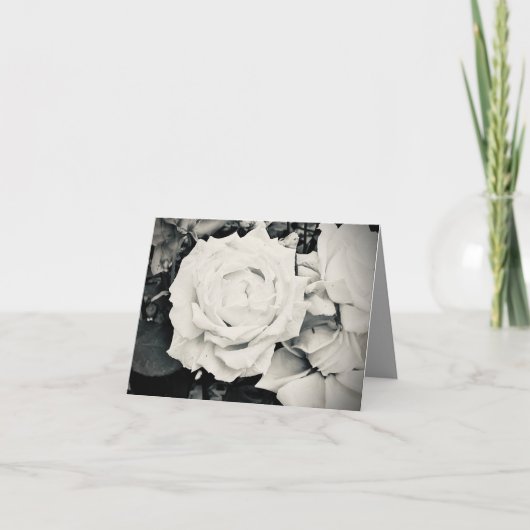 Carte Rose grise délavée (Devant)