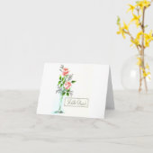 Carte Rose Hello vintage (Fleur jaune)