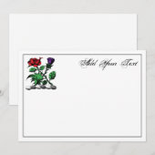 Carte Rose héraldique et couleur crête de chardon (Devant / Derrière)