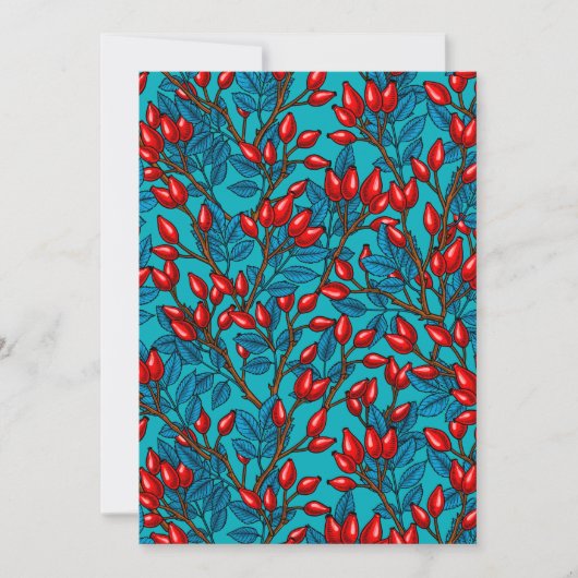 Carte Rose hips, red and blue (Devant)