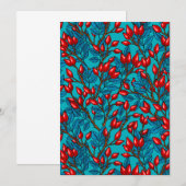 Carte Rose hips, red and blue (Devant / Derrière)