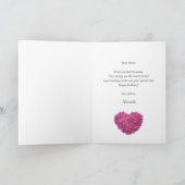 Carte Rose Hydrangea Russe Floral Soeur Anniversaire (Intérieur)