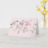 Carte Rose jardin élégant script merci (Fleur jaune)