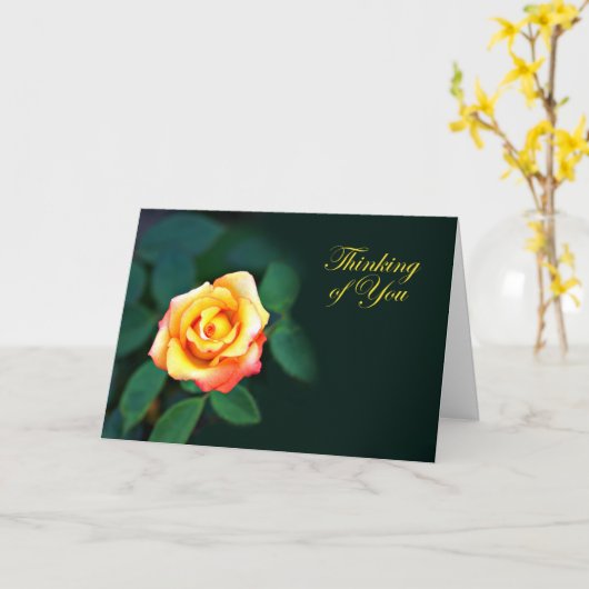 Carte Rose jaune (Fleur jaune)