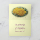 Carte Rose jaune 50e anniversaire - customisez toute occ (Intérieur)