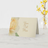 Carte Rose jaune assourdie personnalisée (Fleur jaune)