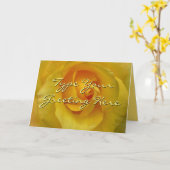 Carte Rose Jaune Carte de voeux Fleur personnalisé (Fleur jaune)