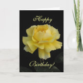 Carte Rose jaune d'anniversaire (Devant)