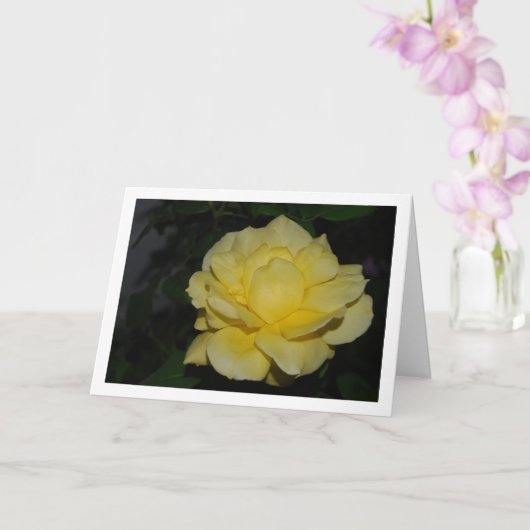 Carte Rose jaune de la nuit Portrait (Orchidée)