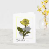 Carte Rose jaune de l'amitié (Fleur jaune)